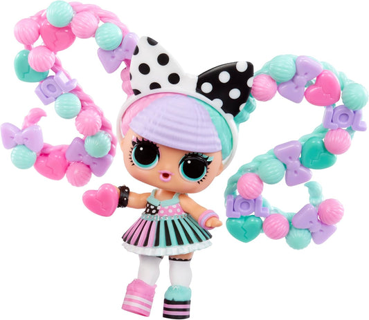 LOL. Surpresa! Hair Beads Tots - Boneca colecionável com mais de 60 contas de cabelo - Boneca de contas de cabelo com penteados DIY - Adequado para meninas e meninos de 4 anos ou mais