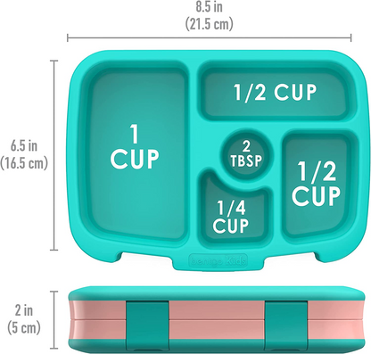Bentgo lancheira infantil à prova de vazamento, lancheira infantil estilo Bento com 5 compartimentos