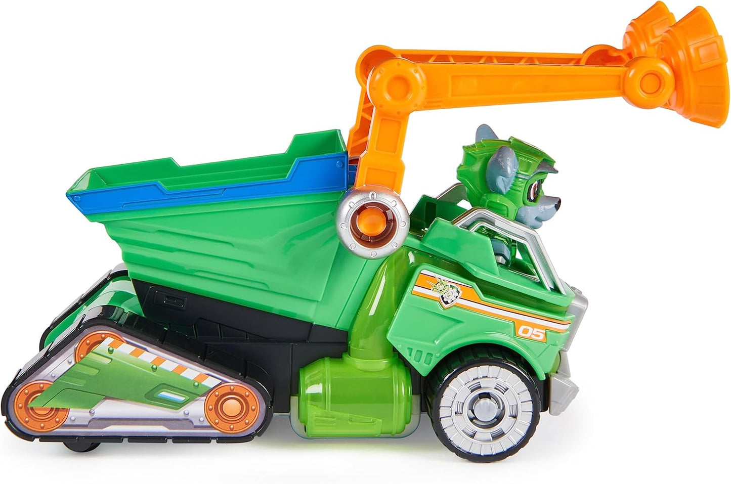 Paw Patrol: The Mighty Movie Toy Recycling Truck com Rocky Mighty Pups bonecos de ação, luzes e sons, brinquedos infantis para meninos e meninas 3+