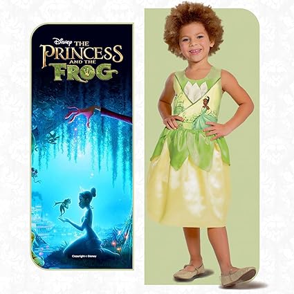 DISGUISE Fantasia oficial da princesa Tiana da Disney para crianças, princesa e o sapo para meninas