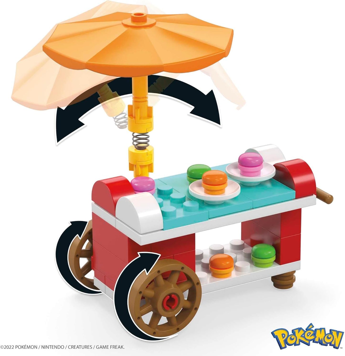 MEGA Conjunto de construção de brinquedo Pokémon Adventure Builder Picnic, figuras de Eevee e Riolu, 193 tijolos e peças, conjunto de presente para meninos e meninas, a partir de 7 anos, HDL80