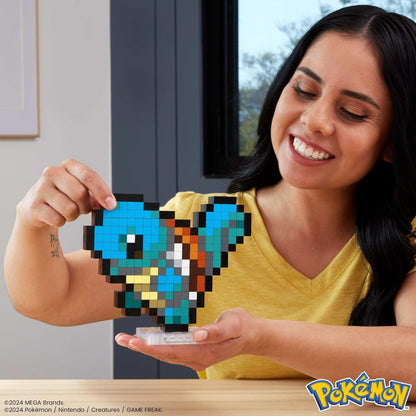 MEGA Conjunto de brinquedos de construção Pokémon Squirtle e Cubone com 45 peças, 2 personagens articulados e Pokébola, 2 polegadas de altura, para crianças, HXP15