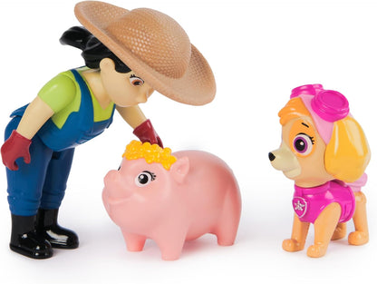 Paw Patrol Skye, Farmer Yumi e Piggie Figures, brinquedos infantis para meninos e meninas a partir de 3 anos