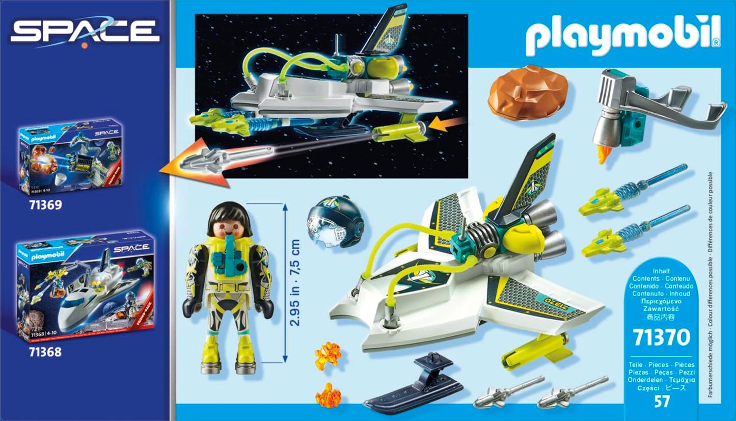 Playmobil  71370 Space Hi-Tech Space Drone, missão no espaço sideral, dramatização divertida e imaginativa, conjuntos de jogos adequados para crianças de 4 anos ou mais