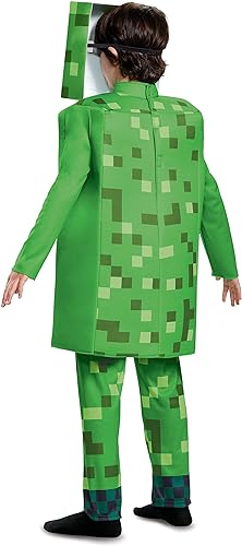 Disguise Fantasia de Minecraft Creeper Deluxe para crianças, fantasias de Halloween para crianças disponíveis nos tamanhos S, M e L