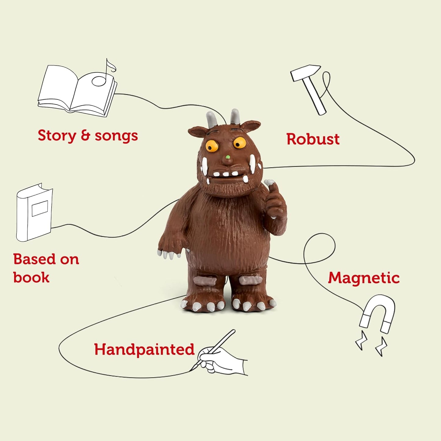 Tonies, o personagem de áudio Gruffalo - Gruffalo Toy, Julia Donaldson Audiolivros para crianças