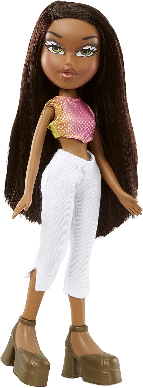 Bratz 573449EUC Sasha 20 edição especial boneca da moda original embalagem holográfica e pôster-colecionável-motivo 20 Yearz, Fan Fave relançamento 2001 réplica-inclui 2 roupas, sapatos, bolsa