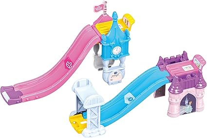 VTech Toot-Toot Drivers Castillo Encantado Tobogán, Juego Oficial de Princesas Disney con Vehículo Cenicienta Incluido, Luces, Frases, Canciones, Juguete Interactivo para Niños Pequeños 12 Meses, 2, 3, 4+, Versión en Inglés