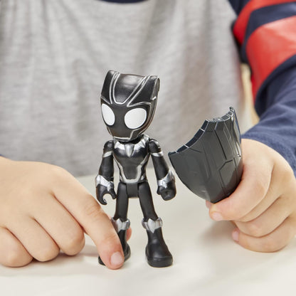 SPIDEY AND HIS AMAZING FRIENDS Marvel Black Panther Hero Figure Toy, boneco de ação e 1 acessório, crianças a partir de 3 anos