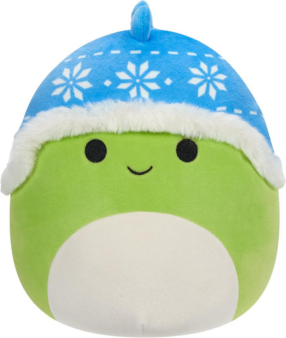 Squishmallows Danny the Dino original de 7,5 polegadas com chapéu azul de pelúcia ultramacia de tamanho pequeno