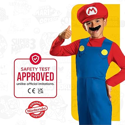 DISGUISE  Fantasia Nintendo Super Mario Brothers Mario Classic Meninos