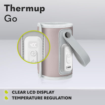 Aquecedor de mamadeiras portátil LIONELO Thermup Go para manter a temperatura, cabo USB alimentado para manter o leite e a comida do bebê aquecidos, aquecedor de mamadeiras para carro para temperatura constante, sem BPA, compacto e leve