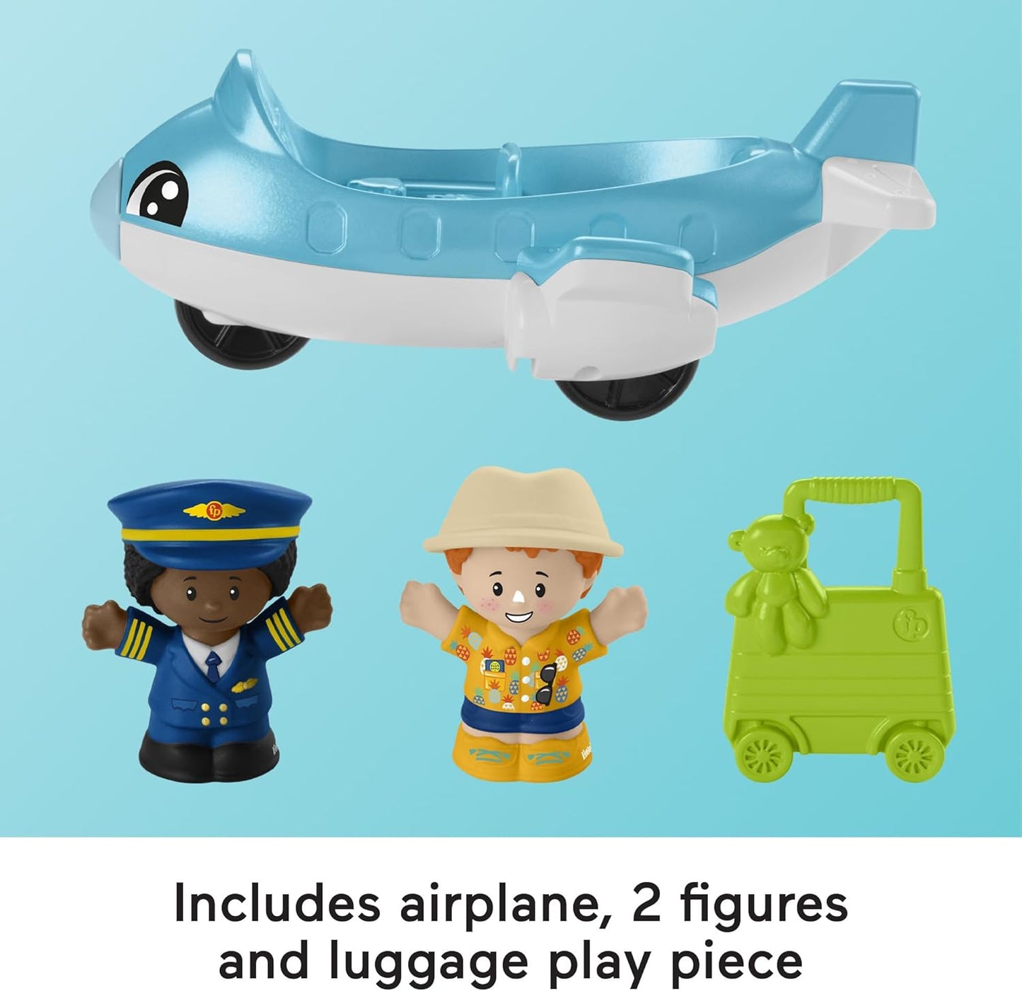 Juguetes Fisher-Price para niños pequeños, aventuras cotidianas, juego de aeropuerto en avión para preescolar, juegos de simulación, a partir de 1 año