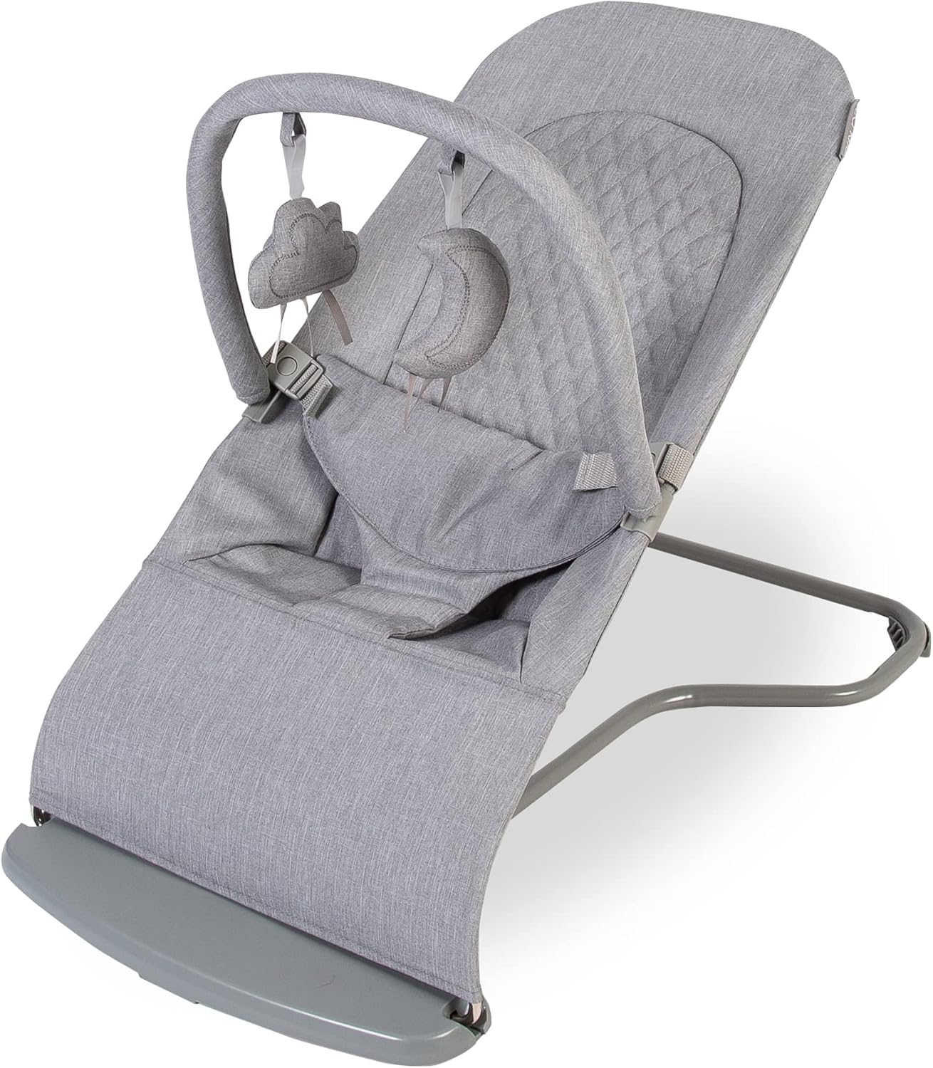 Red Kite  Baya Bouncer - Balanço ergonômico auto-saltitante ajustável para bebês com barra de brinquedos (cinza-pomba)