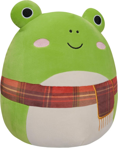 Squishmallows SQCR04581 Wendy - Rana Verde con Bufanda a Cuadros 12"