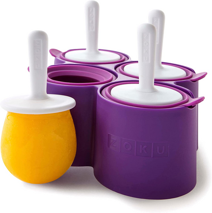 Zoku Slow Pops - moldes de picolé de silicone fáceis de remover com protetores contra gotejamento