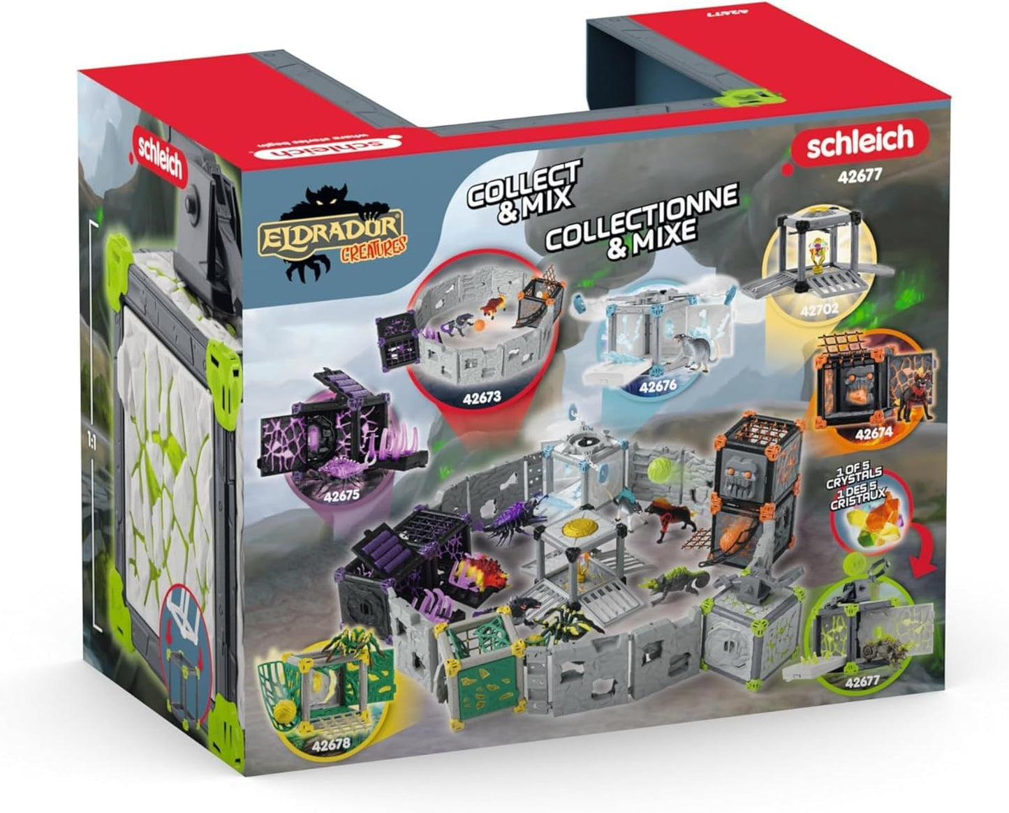 Schleich 42677 BattleCave Stone Chameleon, a partir de 7 anos, ELDRADOR CREATURES - Playset, 34 peças