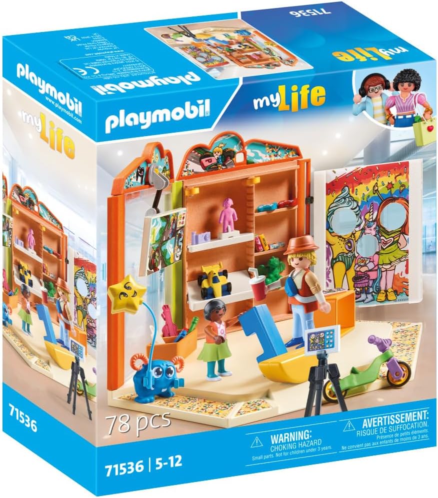 Playmobil 71536 myLife: Toys Shop, momentos emocionantes no paraíso das brincadeiras, incluindo canto de jogos e parede de fotos, conjuntos de jogos detalhados adequados para crianças a partir de 5 anos