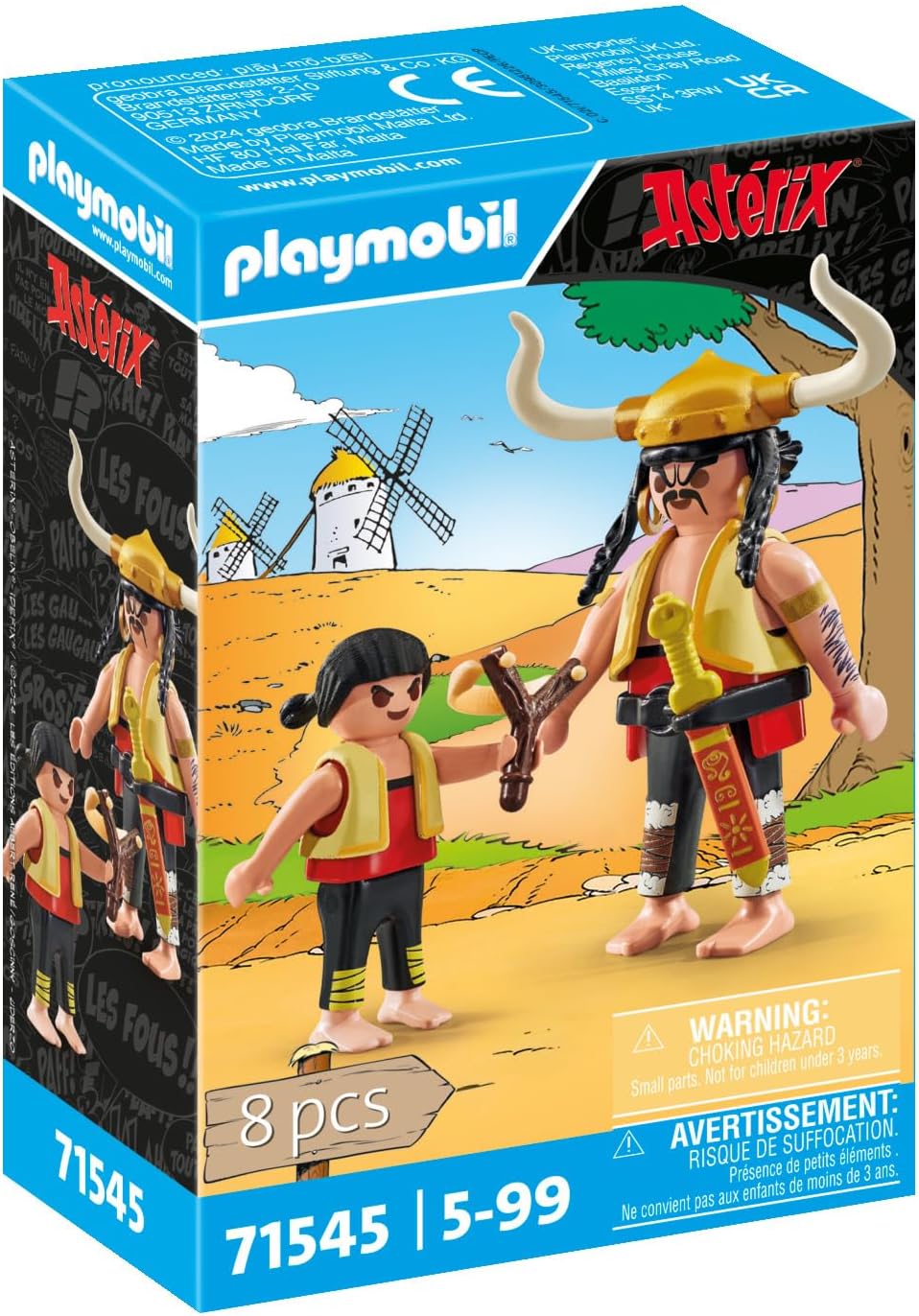 Playmobil 71545 Asterix: Huevos y Bacon e Pepe, dupla corajosa do universo Asterix, incluindo espada e estilingue, conjuntos de jogos imaginativos adequados para crianças a partir de 5 anos