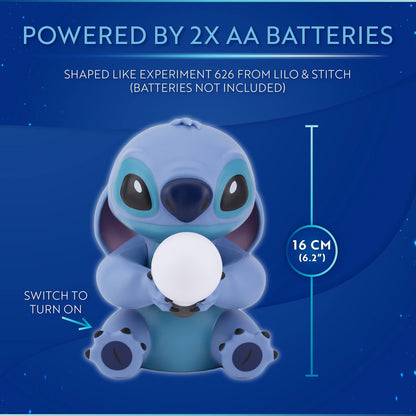 Stitch Light - Lâmpada Lilo e Stitch oficialmente licenciada, presente colecionável da Disney, decoração de luz noturna para quarto e mesa de cabeceira | Paladone