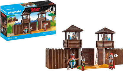 Playmobil 71542 Asterix: Roman Camp, emocionante conquista do acampamento pelos gauleses, incluindo poção mágica para aumentar a força, conjuntos de jogos detalhados adequados para crianças a partir de 5 anos