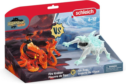 Schleich 70826 Ice Bug vs. Fire Kraken, a partir de 7 anos ELDRADOR CREATURES - Estatueta, 31 x 16 x 18 cm