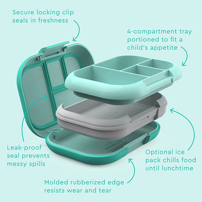 Bentgo Kids Chill Lunch Box - Solução de almoço estilo Bento com 4 compartimentos