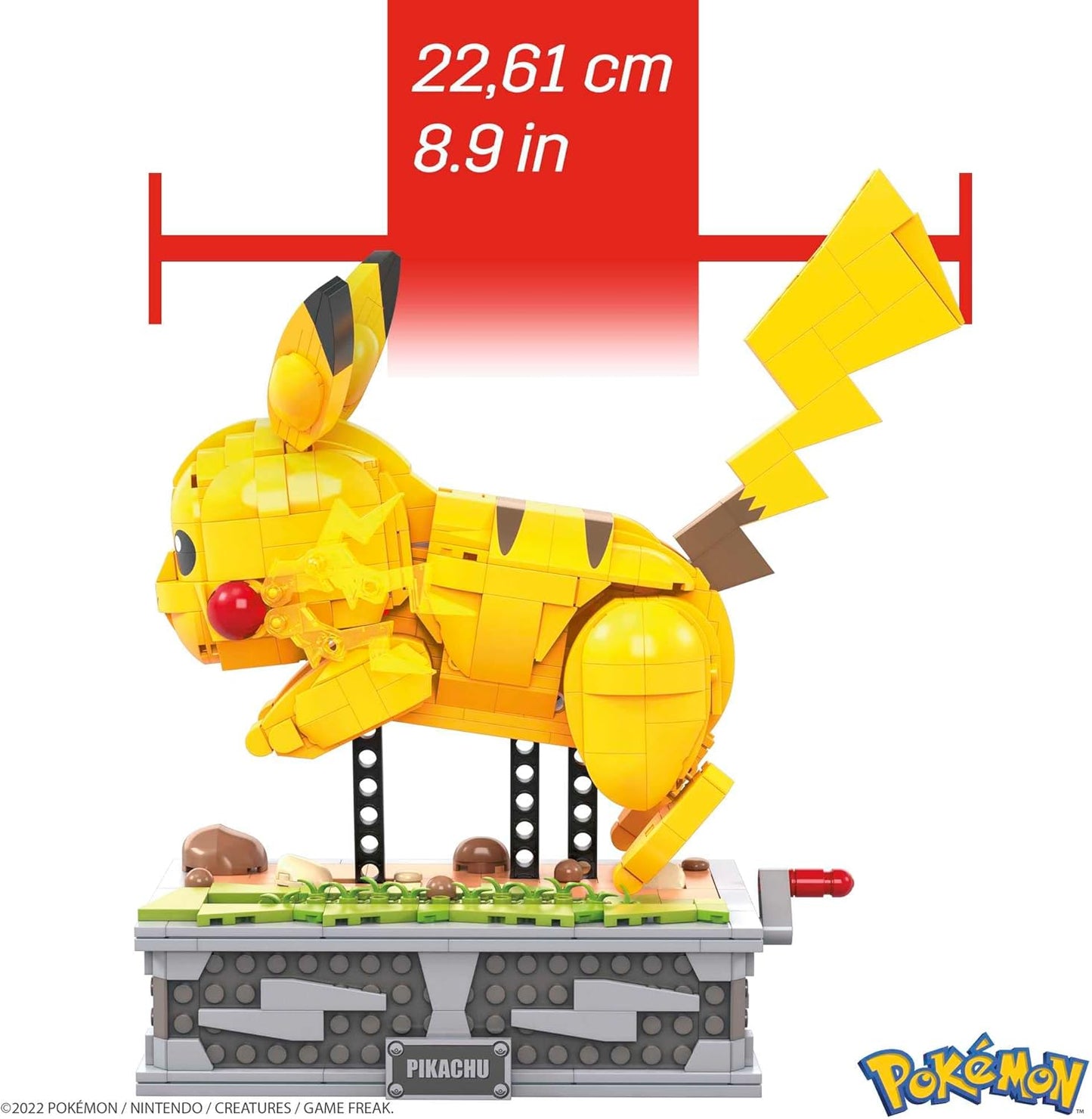 MEGA Pokémon Action Figure, Motion Pikachu Pokemon, Building Toys for Kids and Adults, Collectible Character Model with 1095 Movable Pieces