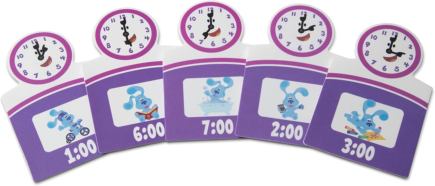 ¡Las pistas de Melissa y Doug Blue y tú! Reloj magnético Tickety Tock de madera