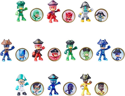 PJ Masks Bonecos articulados e acessórios Conjuntos de caixas cegas - (Conjunto completo de poder pirata)