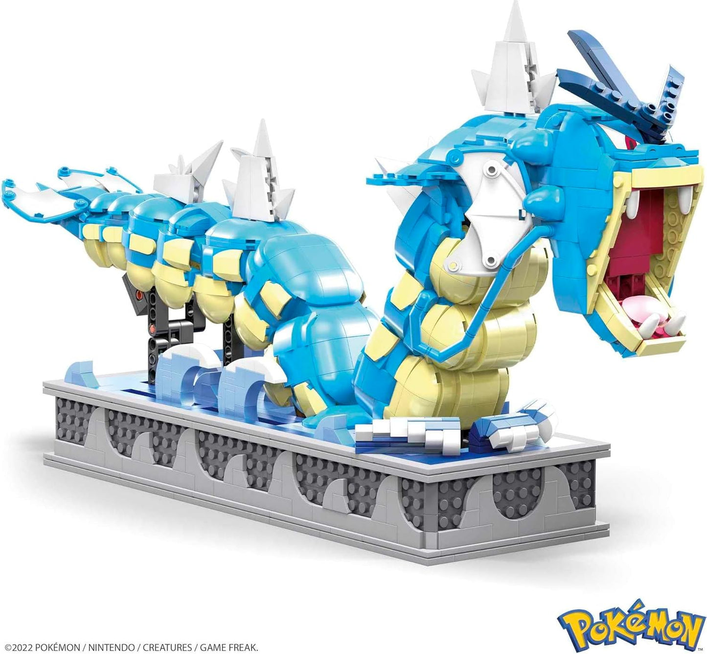 MEGA Brinquedos de construção Pokémon para adultos, Gyarados de movimento com 2186 peças, boca e cauda móveis, ideia de presente para colecionadores, HGC24