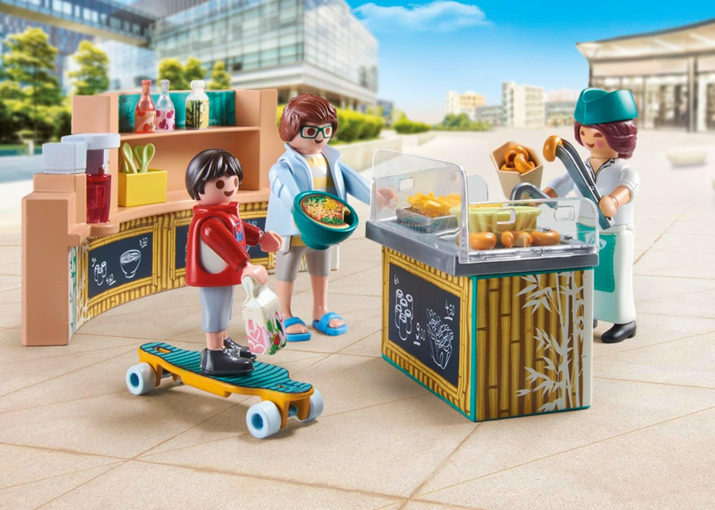 Playmobil 71538 myLife: Food Lounge, deliciosas refeições e lanches no restaurante, incluindo batatas fritas, sushi e muito mais, conjuntos de jogos detalhados adequados para crianças a partir de 5 anos