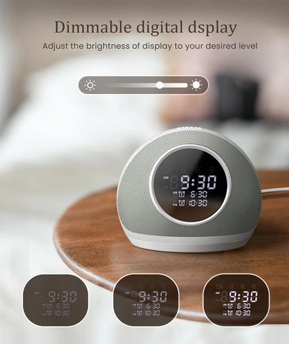 Dreamegg Máquina de ruído branco, máquina de som de ruído branco com 27 sons relaxantes para dormir, 9 luzes noturnas, 5 sons de despertar, display digital e regulável, temporizador de sono para máquina de som para adultos, crianças, bebês