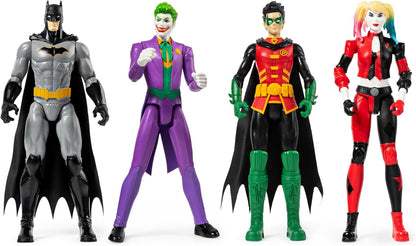 Juego de 4 figuras de acción de DC Batman de 30 cm con Batman, Robin, Copperhead y Talon