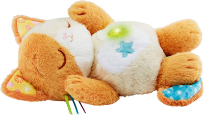 VTech Gatinho ronronante calmante para bebês, gatinho macio e relaxante com 3 modos de brincadeira, sons da natureza, ronronar e movimento de respiração, brinquedo interativo, presente para bebês de 0, 3, 6, 12 meses +, versão em inglês