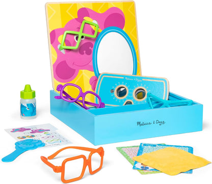 Melissa & Doug As pistas de Blue e você! Hora dos óculos Eye Doctor Play Set | Brinquedo de dramatização para crianças | 3 e superiores | Presente para meninos ou meninas | Materiais certificados pelo FSC