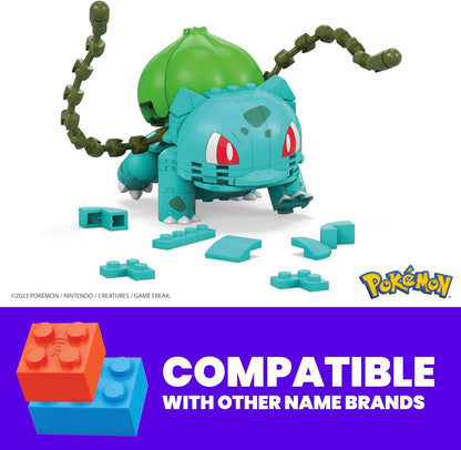 MEGA Conjunto de brinquedos de construção Pokémon Build & Show Bulbasaur com 175 peças, articulado e articulado, 10 cm de altura, para crianças, GVK83