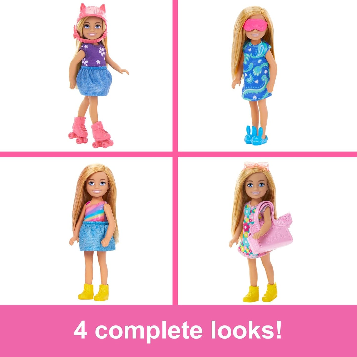 Barbie Chelsea Doll & Closet Toy Playset com 15 peças de roupas e acessórios incluídos, conjunto dobrável para brincar e armazenar em qualquer lugar, HXN03