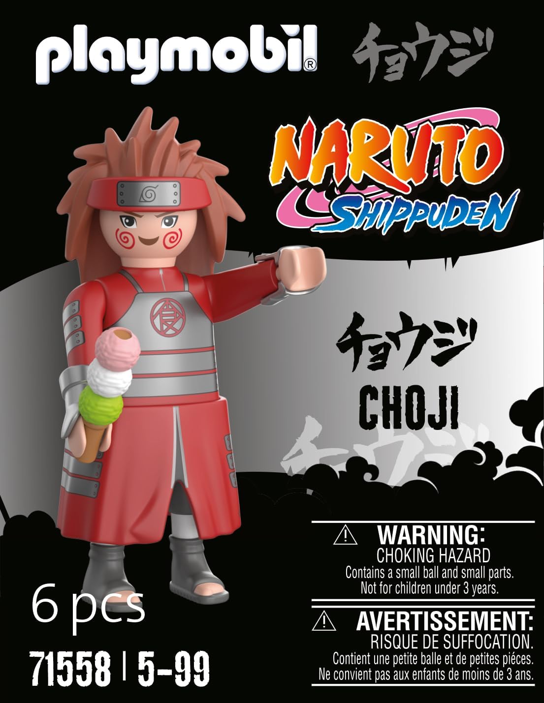 PLAYMOBIL Naruto Shippuden 71558 Choji Acessórios detalhados, maiores de 5 anos