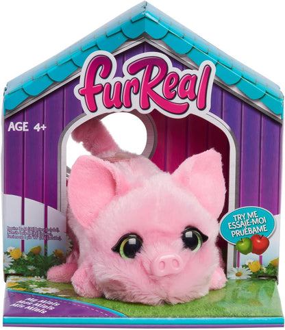 FurReal My Minis Piglet brinquedo interativo, pequeno leitão de pelúcia com movimento, rosa, pelúcia macia, brinquedos infantis para maiores de 4 anos