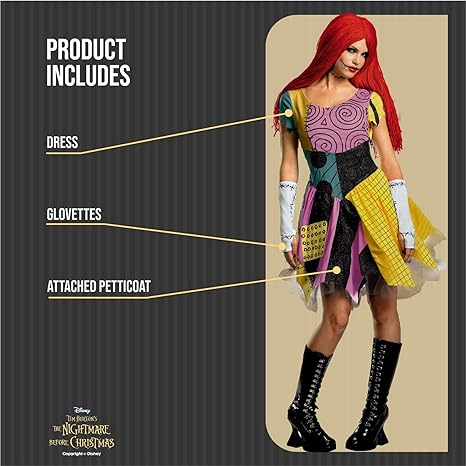 DISGUISE  Disney oficial premium sally traje adulto, trajes de halloween femininos para adultos tamanho m