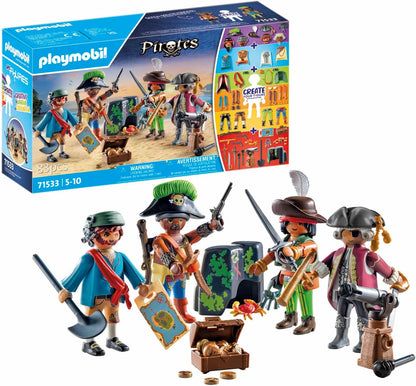 Playmobil 71533 Minhas figuras: piratas, coleção de figuras, dramatização divertida e imaginativa, conjuntos de jogos adequados para crianças a partir de 4 anos