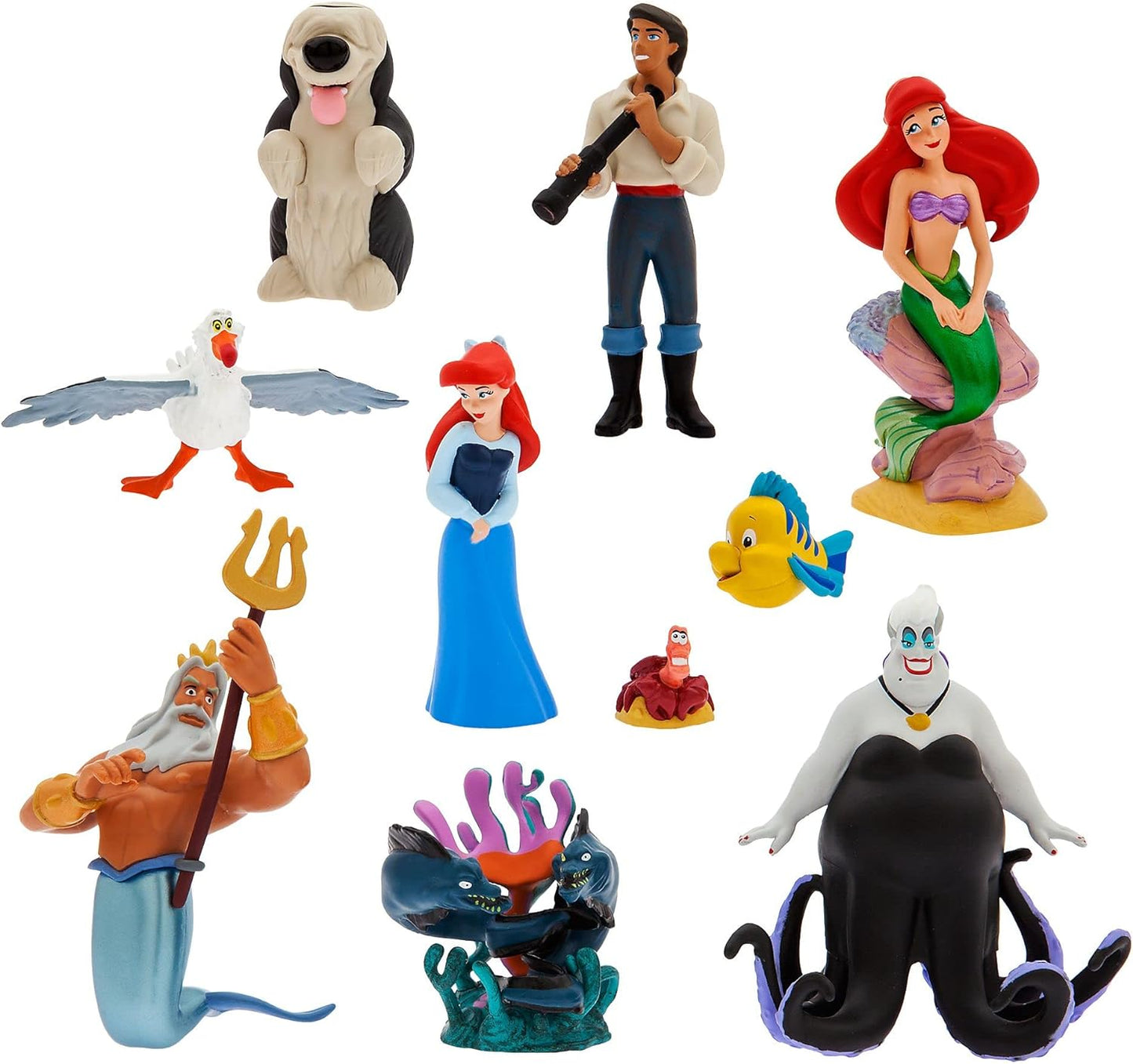 Juego de figuras de lujo de 6 piezas de Lilo y Stitch oficial de Disney Store, figuras de juguete de personajes moldeados que incluyen Lilo, Stitch y Ángel, presenta ilustraciones coloridas y detalladas, adecuado para mayores de 3 años