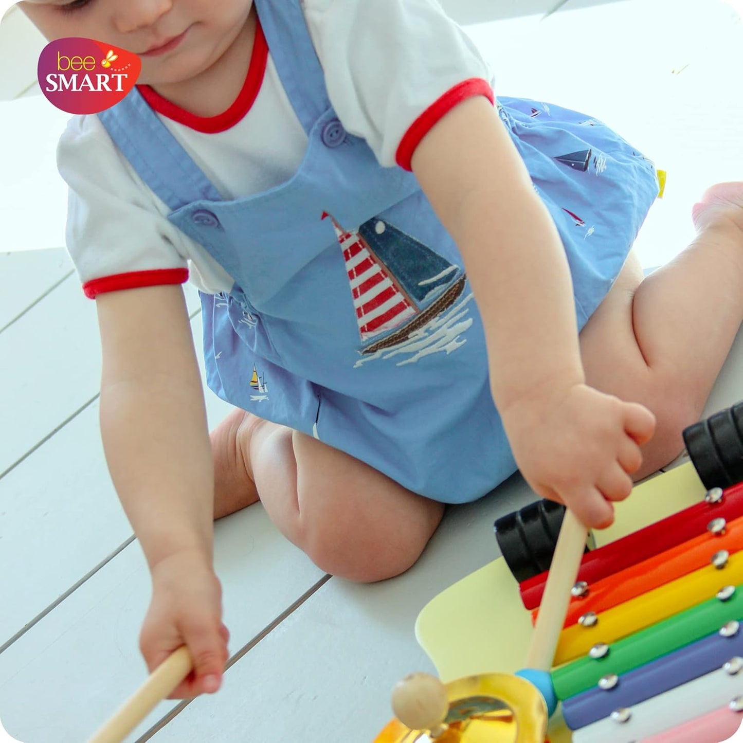 Mesa Musical de Madeira | Xilofone, Guiro, Bateria, Pratos e Batedores | Conjunto de música com design de coruja infantil | Atividade infantil Montessori brinquedos musicais educativos presentes