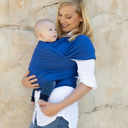 CuddleBug Baby Wrap - Porta-bebês mãos-livres - Envoltório macio e elástico - Porta-bebês Recém-nascido a criança 7-35 lbs - Tamanho único para todos os porta-bebês - Sling de envoltório para bebê saudável para o quadril