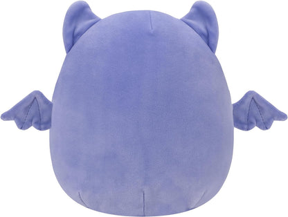 Squishmallows  SQHW00579 Joldy The Purple Bat de 7,5 polegadas com olhos fechados - Pelúcia oficial Jazwares ultramacio de tamanho pequeno