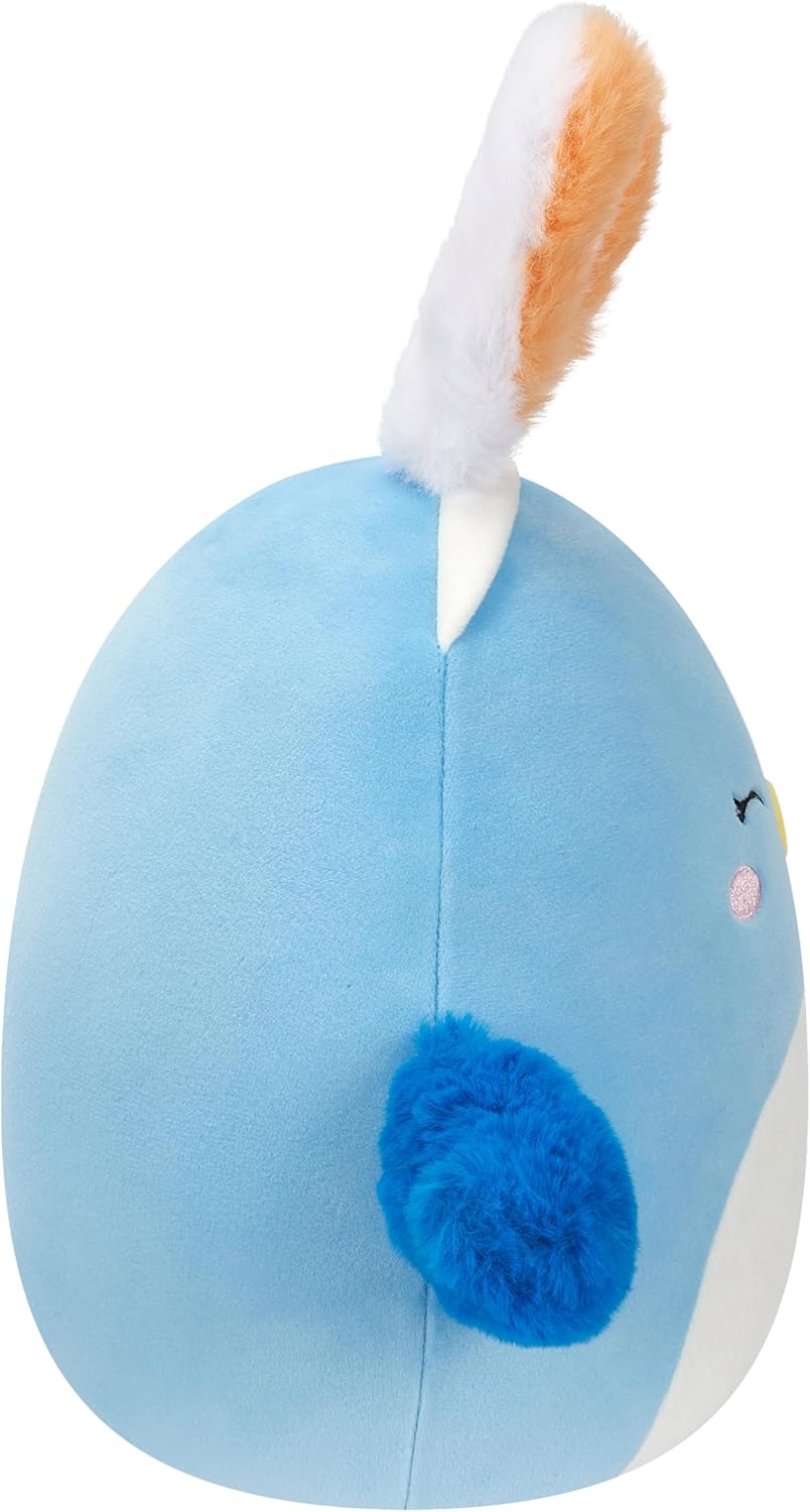 Squishmallows originais de 7,5 polegadas - Squishmallows de Páscoa - Bebe, o pássaro azul com orelhas de coelho