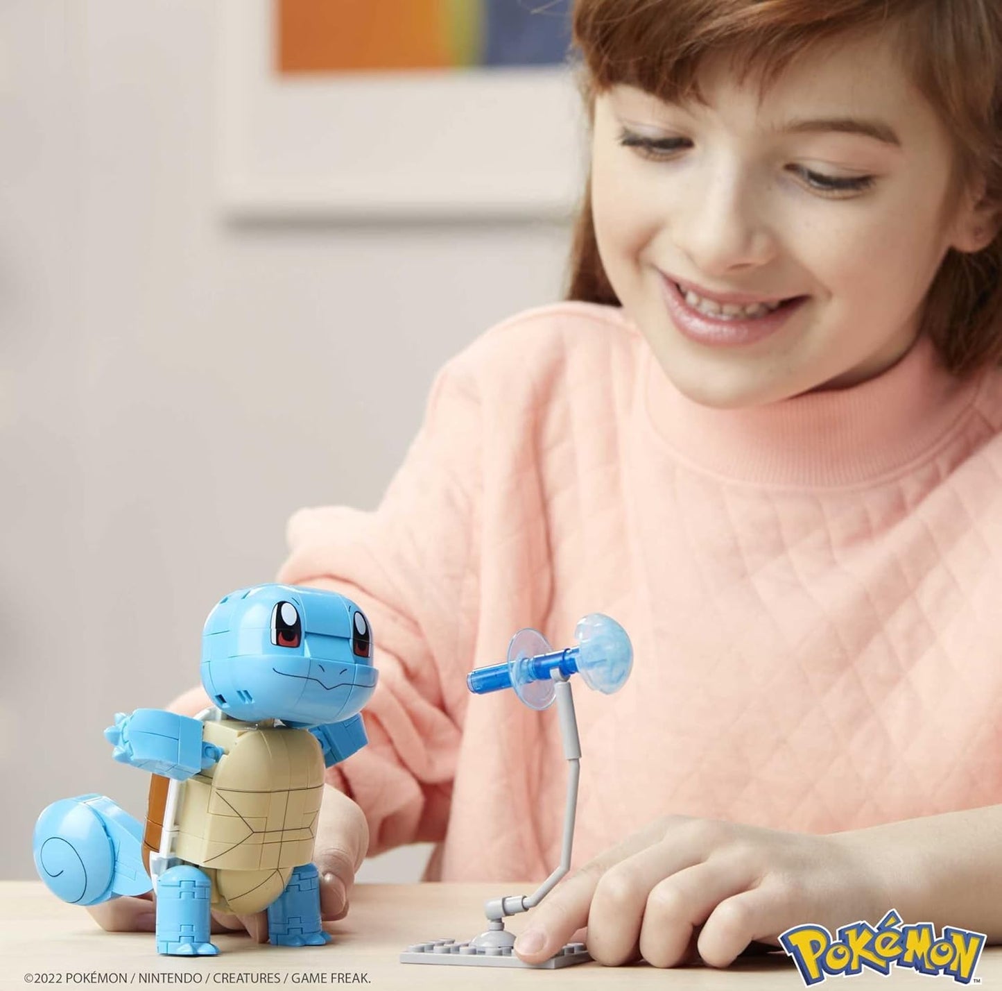 MEGA Conjunto de construção de brinquedo Pokémon Build & Show Squirtle e Pokémon Build & Show Charmander, 4 polegadas de altura, articulável, 185 tijolos e peças, para meninos e meninas, de 7 anos ou mais - GKY96