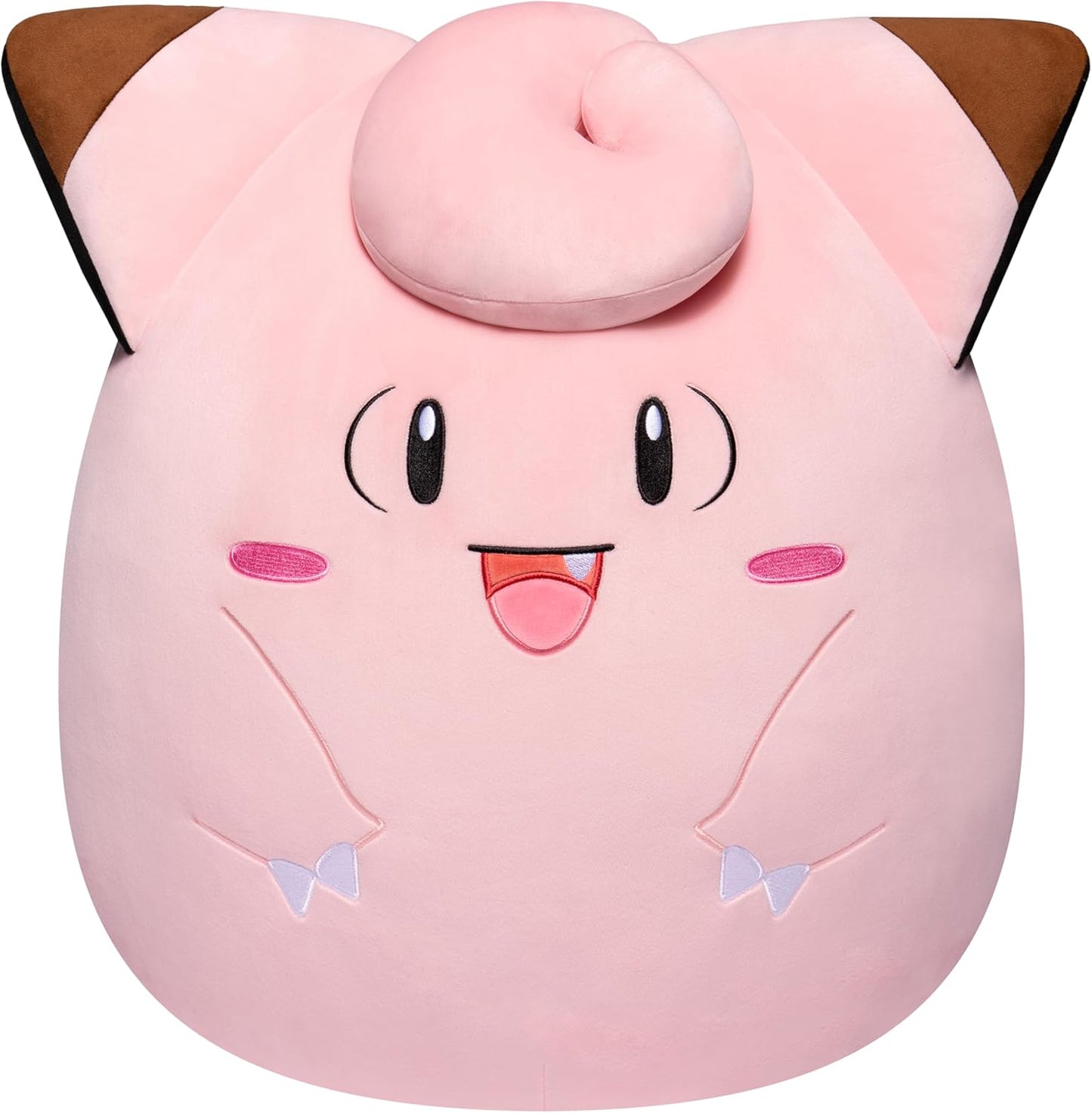 SQUISHMALLOWS SQPK00048 20 polegadas Adicione Clefairy ao seu esquadrão, Jumbo de pelúcia ultramacio, brinquedo de pelúcia Kelly oficial, multicolorido