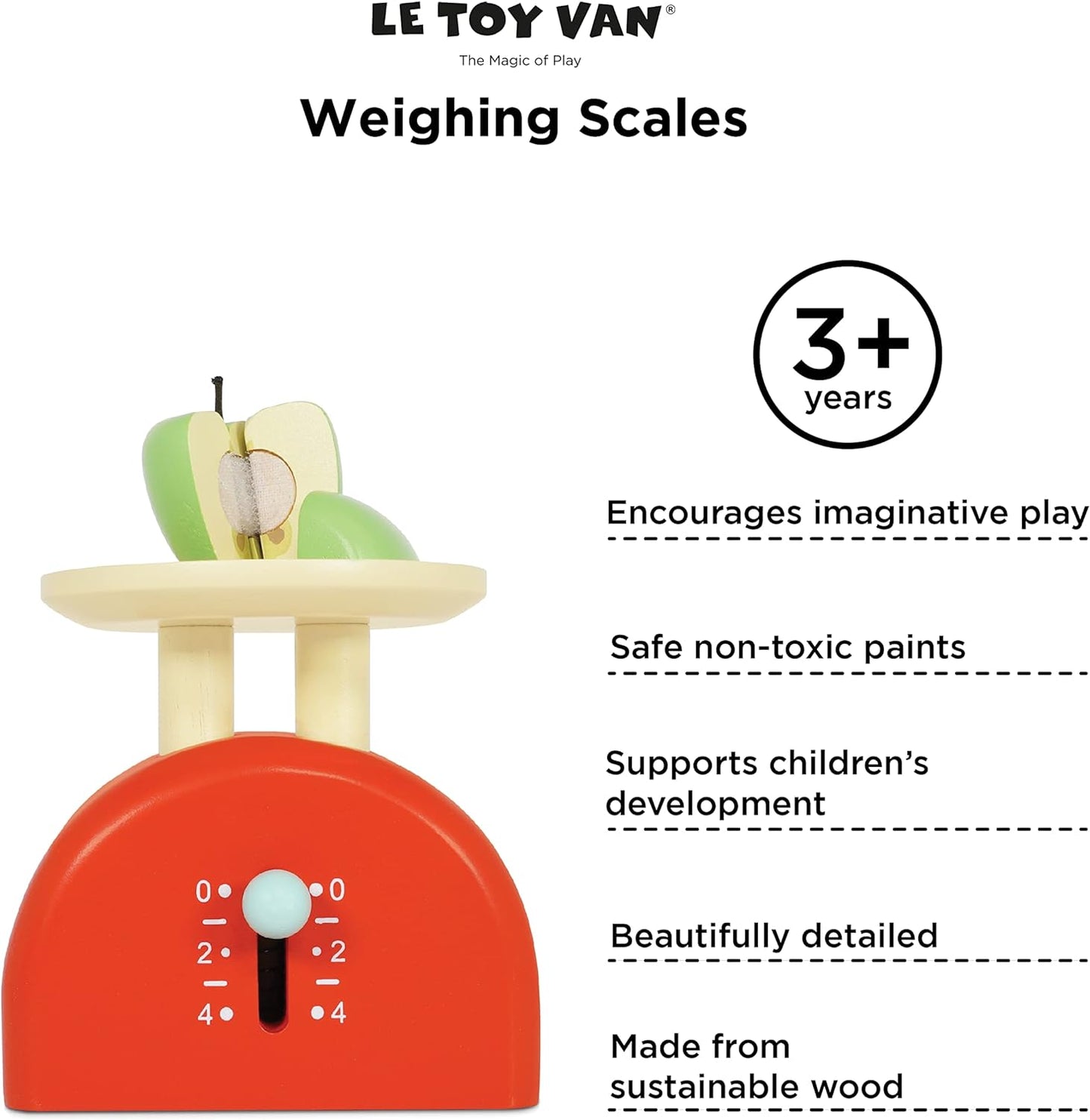 Le Toy Van - Conjunto de brinquedos de simulação de misturador de madeira Honeybake | Acessórios de cozinha para brinquedos de dramatização infantil